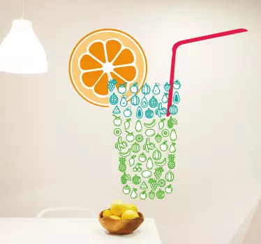 Cuisine wall sticker fruit drink illustration - TenStickers