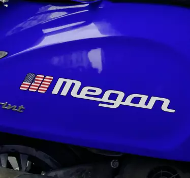 US custom flag motorcycle decals - TenStickers