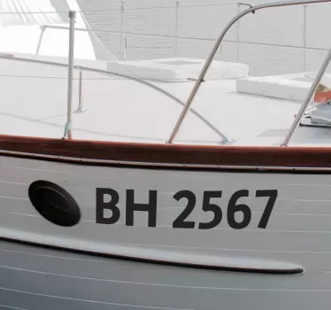 Personalised vessel name registration marine design decal - TenStickers