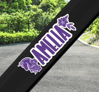 Customisable beautiful unicorn bike sticker - TenStickers