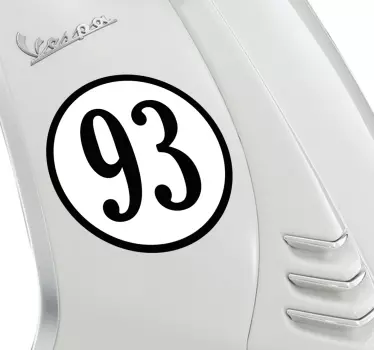 Customisable Number motorcycle decal - TenStickers
