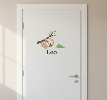 Customizable sticker sloth for kids' room - TenStickers