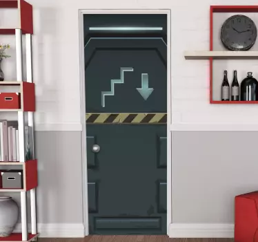 Door sticker elevator caution sign - TenStickers