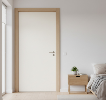 Door sticker in cloud dancer color - TenStickers