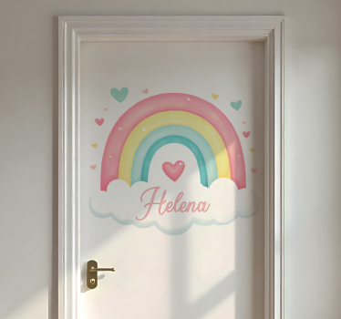 Door sticker rainbow for children's room - TenStickers