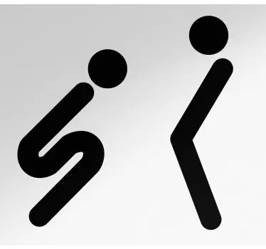 Door sticker restroom sign symbols - TenStickers