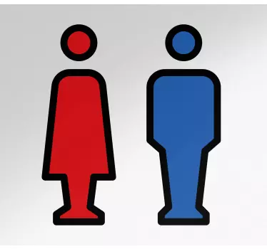 Door sticker restroom symbol set - TenStickers