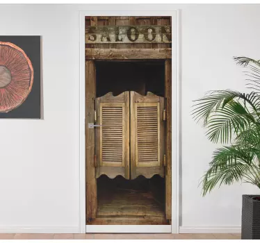 Door sticker rustic tavern entryway - TenStickers