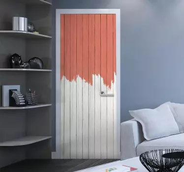 Door sticker two-tone painted finish - TenStickers