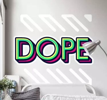 Dope cool graffiti text wall decal - TenStickers