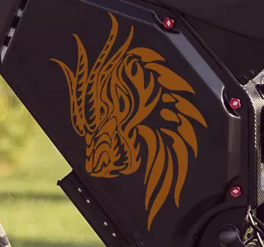 Dragon head motorcycle decal - TenStickers