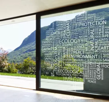 Ecology Concepts Text Wall Sticker - TenStickers