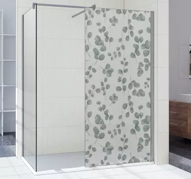 Elegant seamless pattern watercolor floral shower sticker - TenStickers