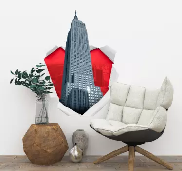 Empire State Location Sticker - TenStickers