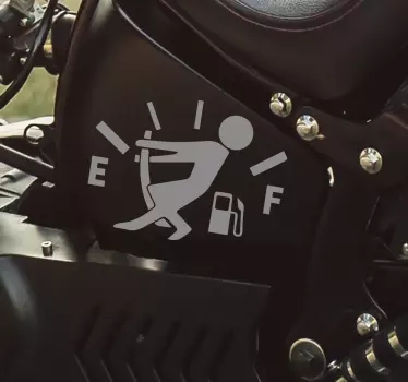 Empty fuel man Motorcycle decal - TenStickers
