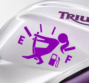 Empty fuel woman Motorcycle stickers - TenStickers