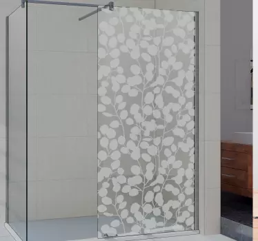 eucalyptus silhouette shower sticker - TenStickers