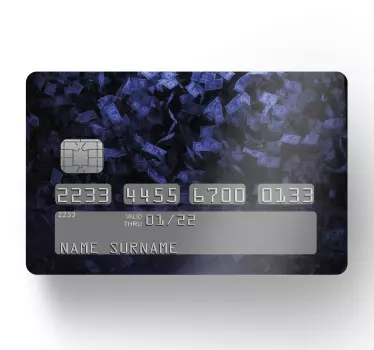 Falling banknotes concept bank card sticker - TenStickers