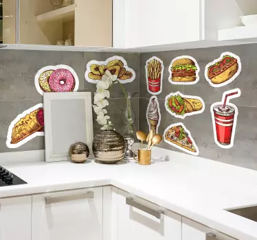 Fast food wall sticker - TenStickers