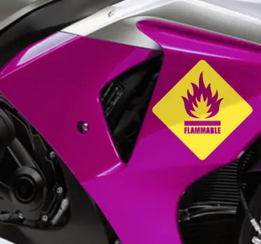 Flammable Icon motorcycle decal - TenStickers