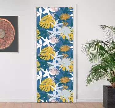 Floral Door Frame Sticker - TenStickers
