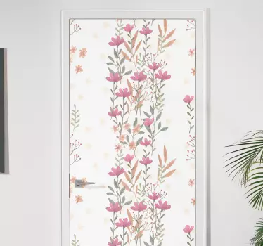 Floral Element Crafting door sticker - TenStickers