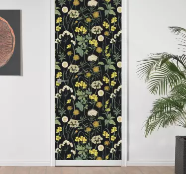 Floral pattern furniture decal - TenStickers