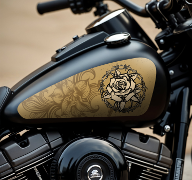 Flowers motorcycle decals - TenStickers