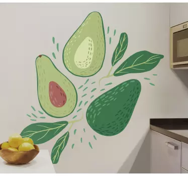 Fruit sticker avocado bunch - TenStickers