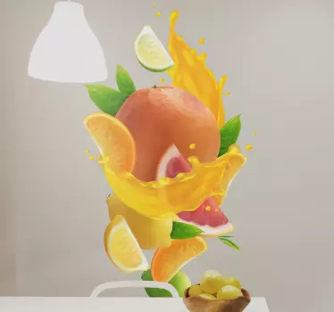 Fruit sticker citrus burst decor - TenStickers