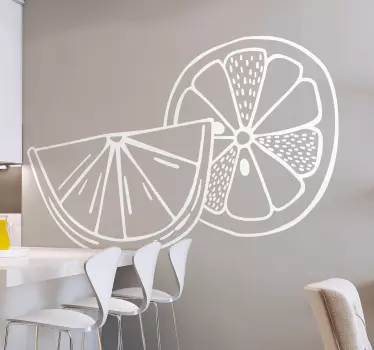 Fruit sticker citrus slice design - TenStickers