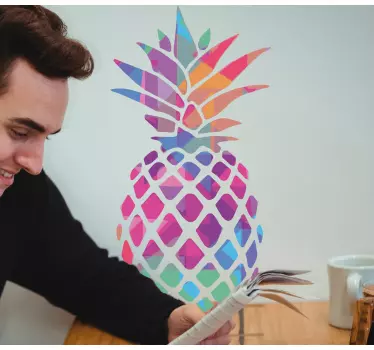 Fruit sticker colorful pineapple design - TenStickers