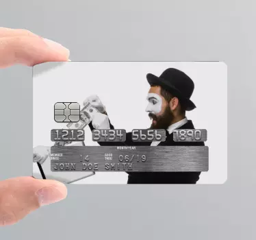 Funny money performer credit card sticker - TenStickers