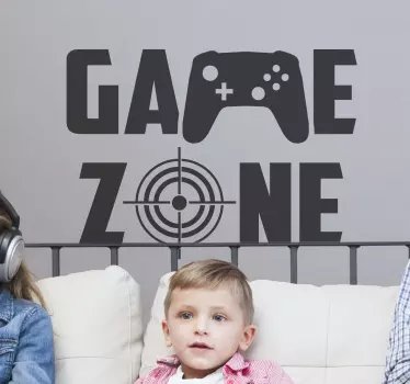 Gamer zone video game wall sticker - TenStickers