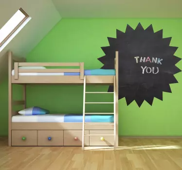 Geometric Circle Shape Blackboard Sticker - TenStickers