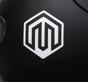 Geometric modern hexagon design motorcycle decals - TenStickers