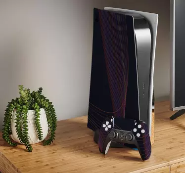 Geometric wave ps 5 sticker - TenStickers
