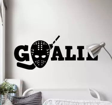 Goalie Ice Hockey wall decal - TenStickers
