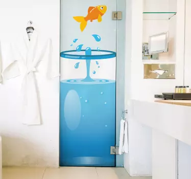 Goldfish Bathroom Sticker - TenStickers