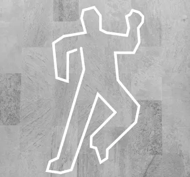 Ground crime scene vinyl sticker floor tile - TenStickers