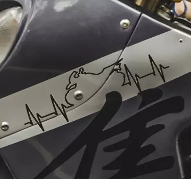 Heartbeat trail Motorcycle decal - TenStickers
