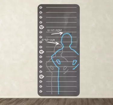 Height Measure Chart Blackboard Sticker - TenStickers