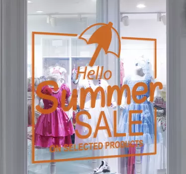 Hello summer sale sale wall sticker - TenStickers