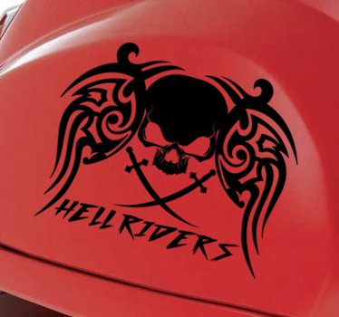 Hellriders motorcycle decal - TenStickers