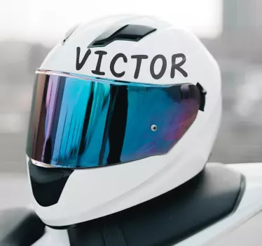 Helmet name motorcycle decal - TenStickers