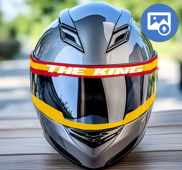 Helmet visor design with flag motorcycle decals - TenStickers