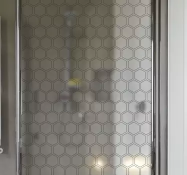 Hexagon  shower sticker - TenStickers