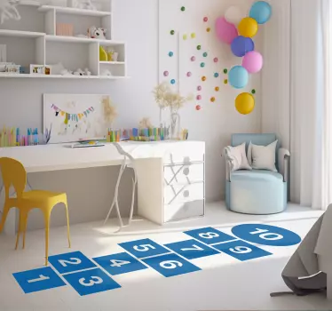 Hopscotch squares floor sticker - TenStickers