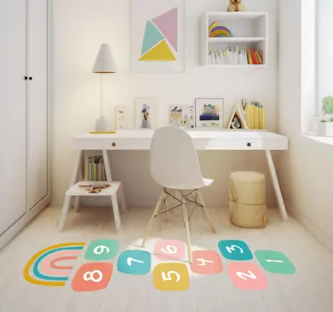 Hopscotch with rainbow sticker - TenStickers