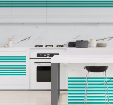 Horizontal lines furniture decal - TenStickers